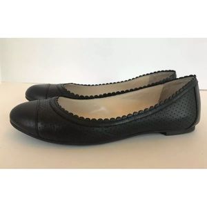 Louise et Cie Eilley 2 Flats 7.5 Black Scalloped